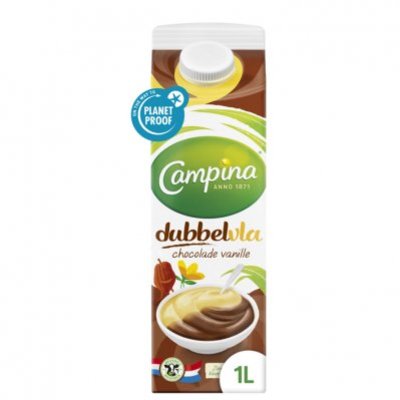 Campina Dubbelvla chocolade-vanille